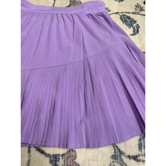Spanx Yes Pleats Skort Athletic Tennis Golf Skirt Shorts Women's Medium Lilac - Picture 5 of 6